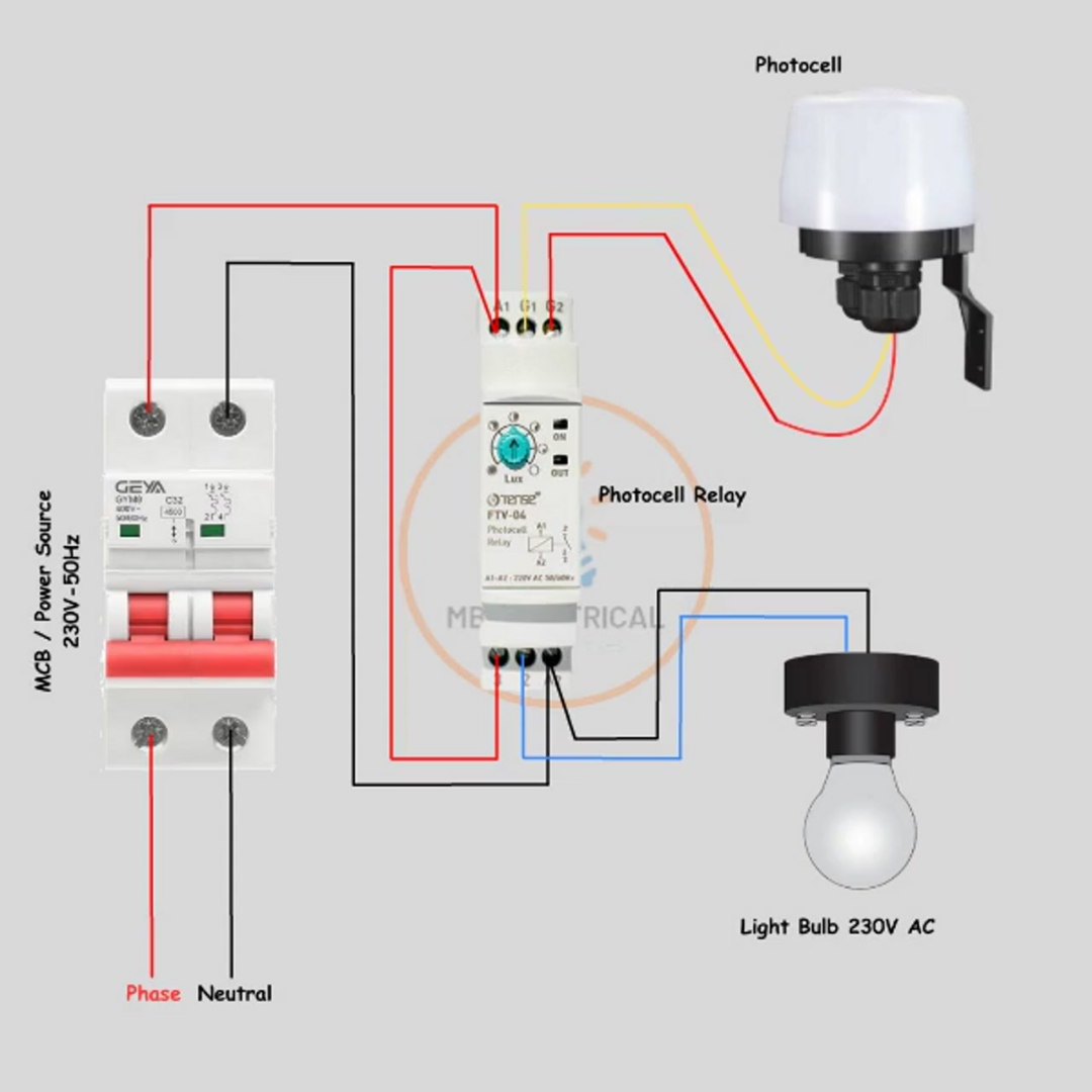 Photocell Sensor Relay Wiring Diagram and Connections