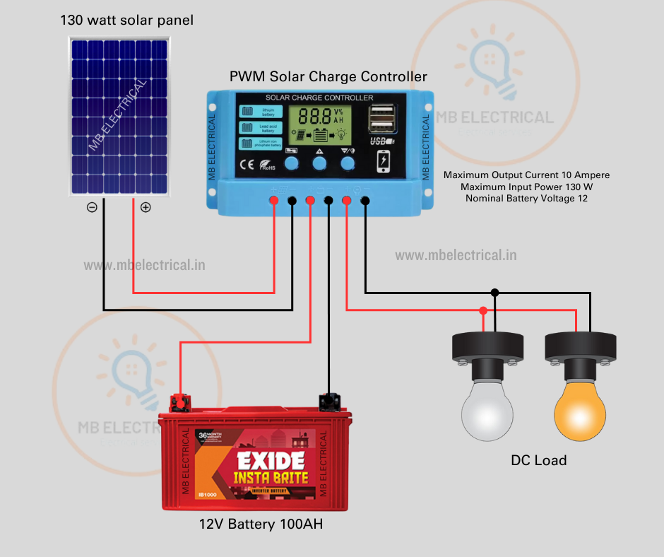 pwm solar charge controller wiring diagram