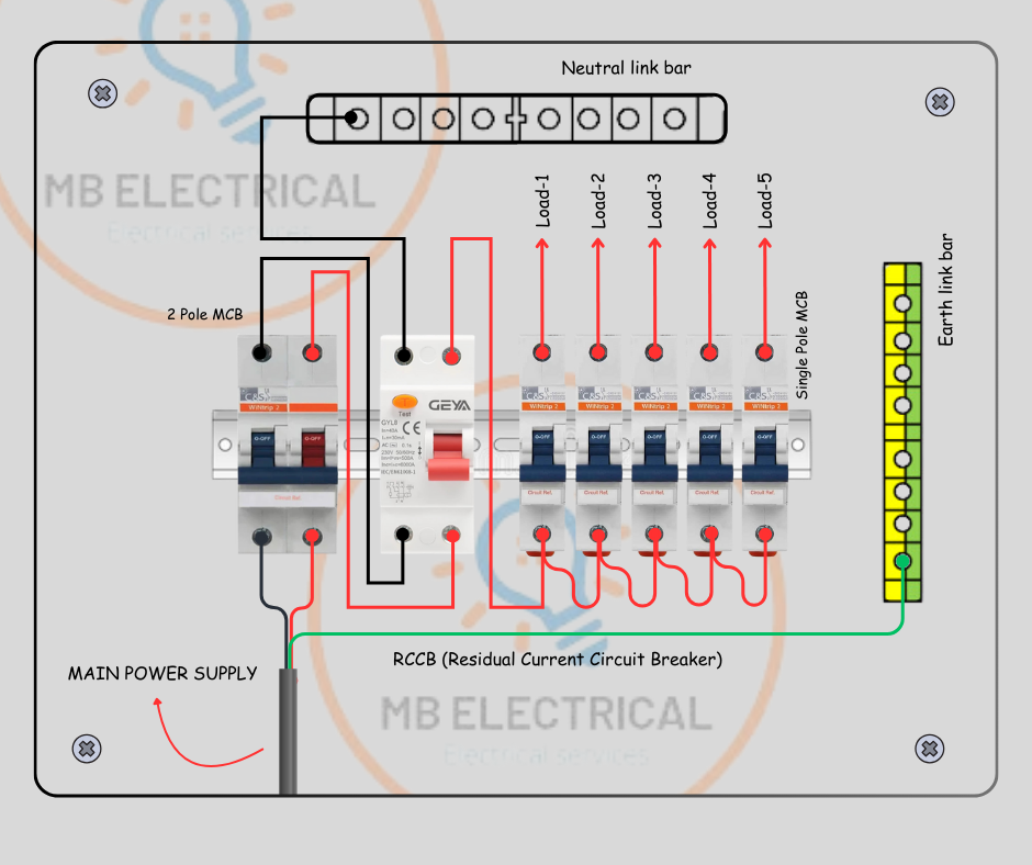 rccb connection diagram